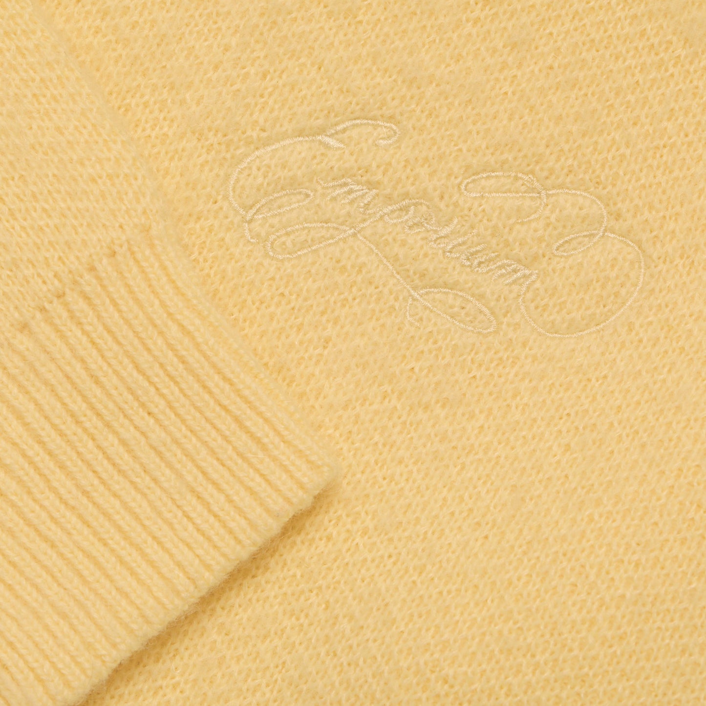 Script Mohair Knit - Butter Yellow