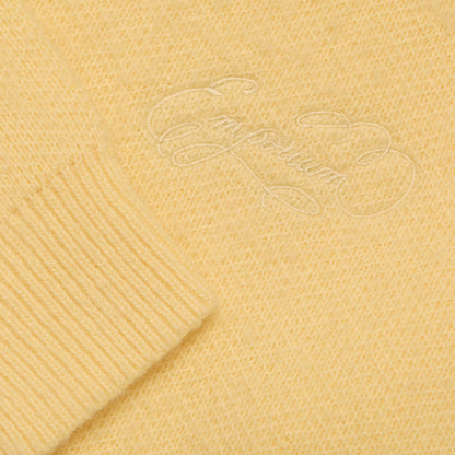 Script Mohair Knit - Butter Yellow