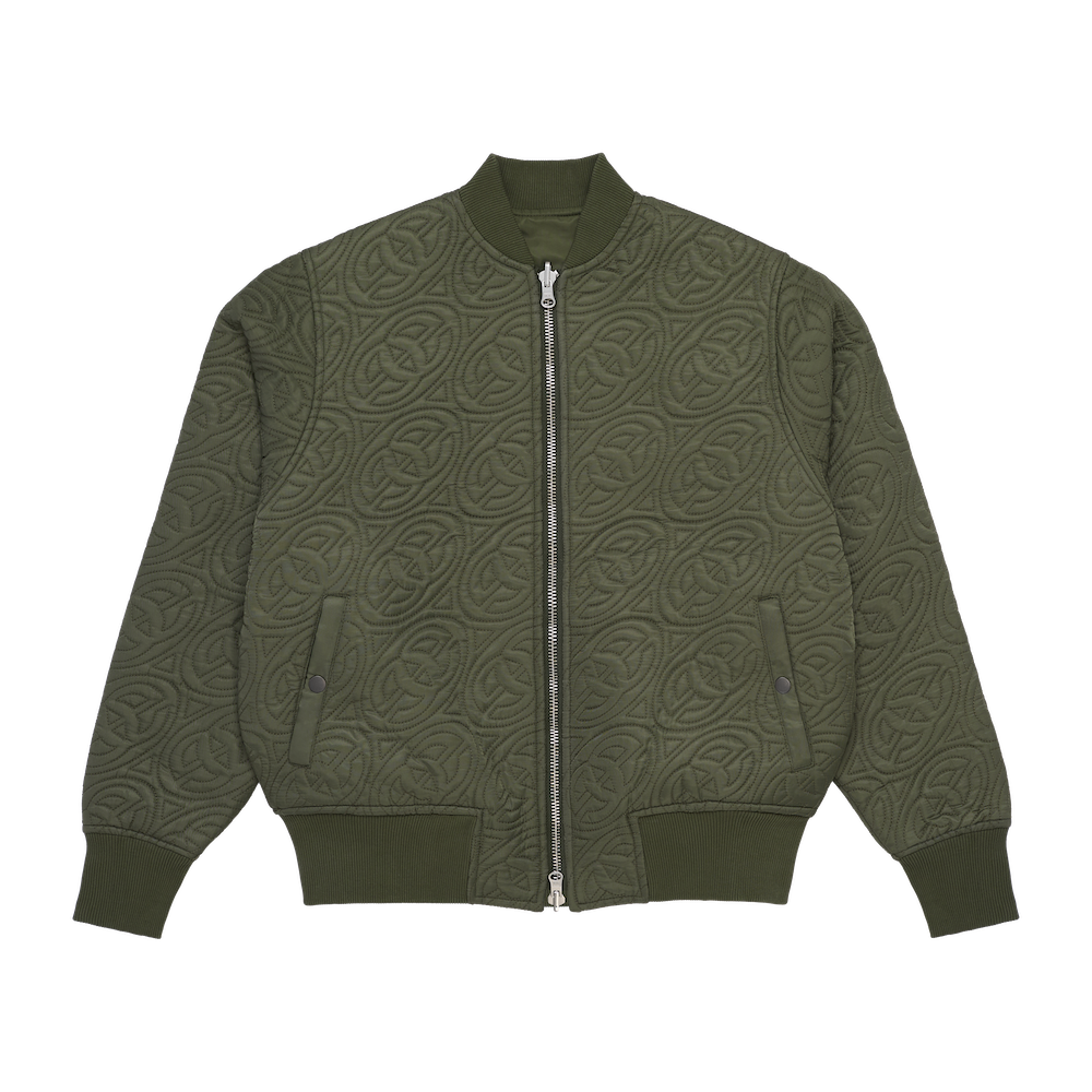 Reversible Bomber Jacket - Khaki Green