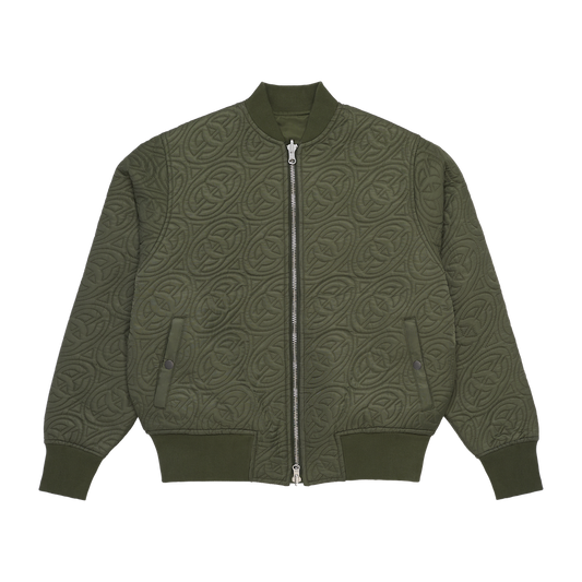Reversible Bomber Jacket - Khaki Green