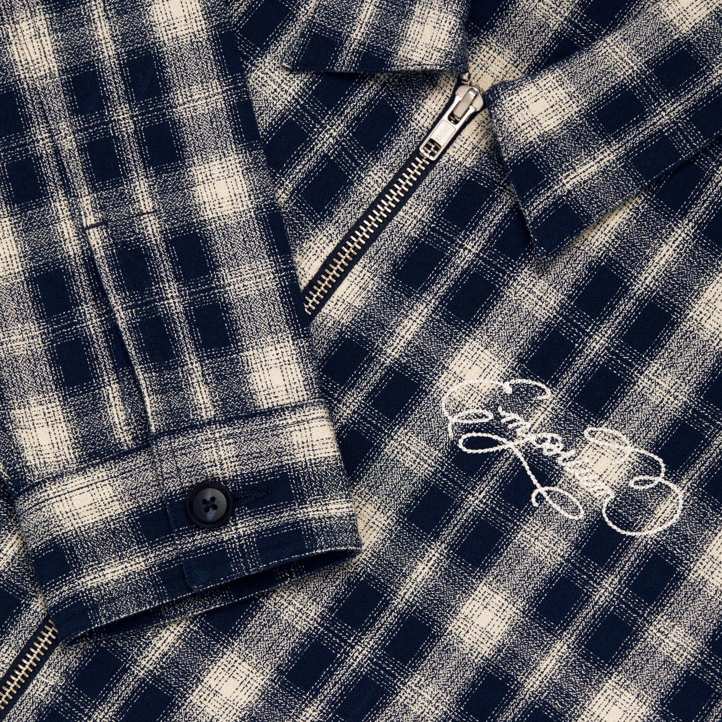 Idle Zip Shirt - Navy/Cream