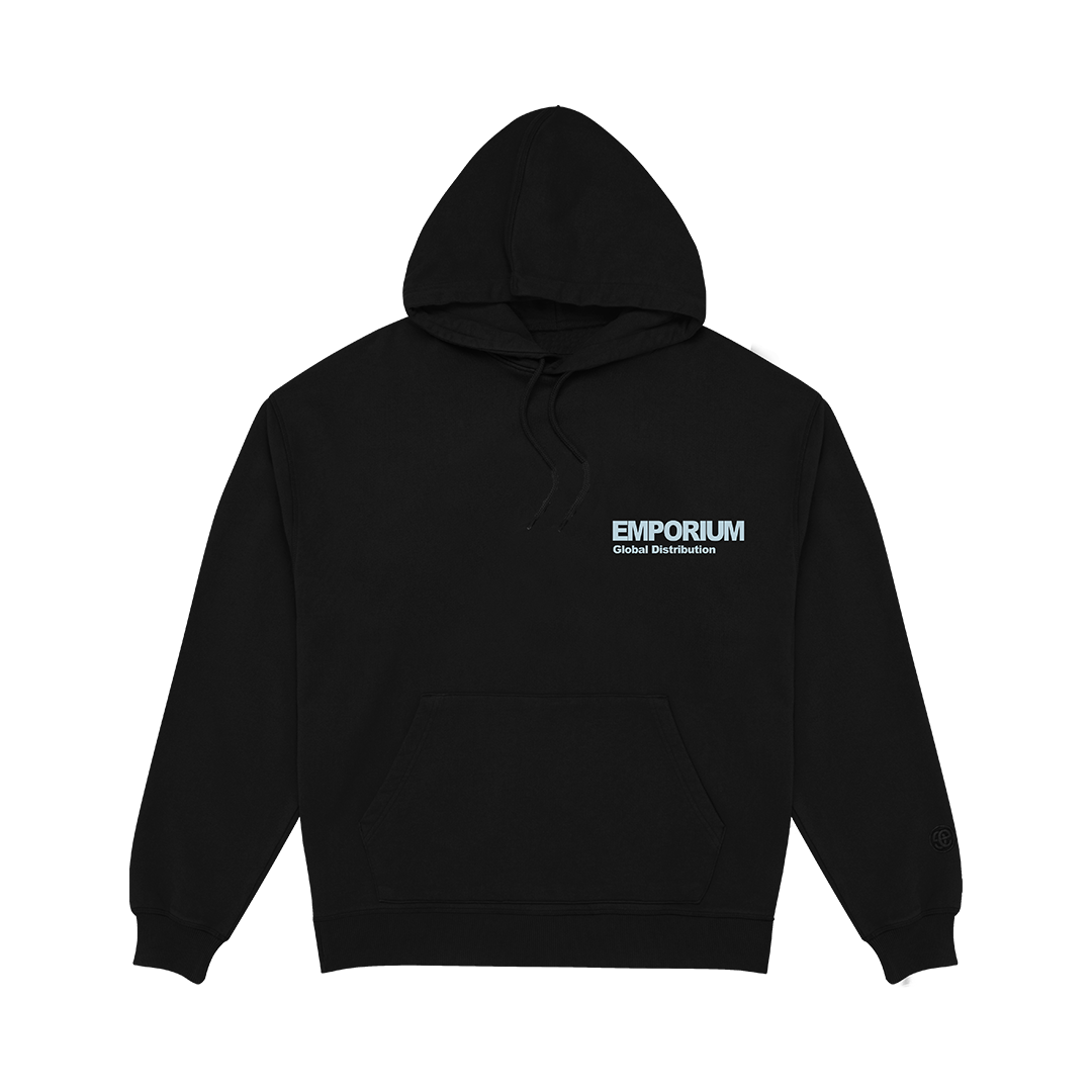 Global Distribution Logo Hood - Faded Black