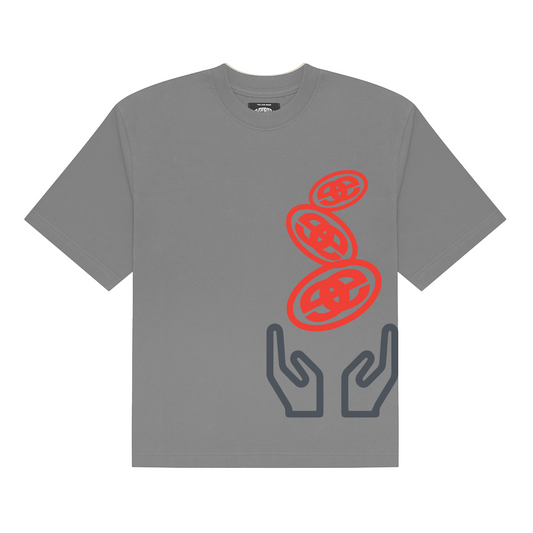 Hands Logo Tee - Washed Grey
