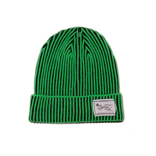Fisherman Beanie - Black/Green