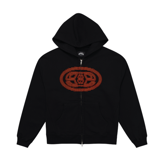 Mirage Logo Zip Hood - Black