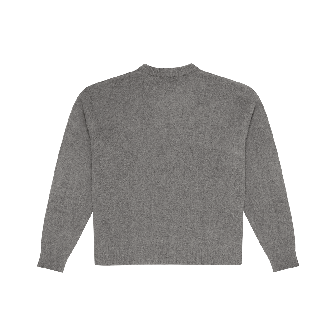 EE Logo Mohair Knit - Grey