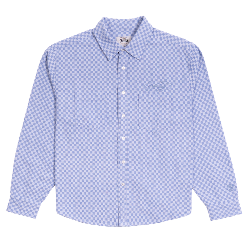 Script Logo Oxford Shirt - Blue Check