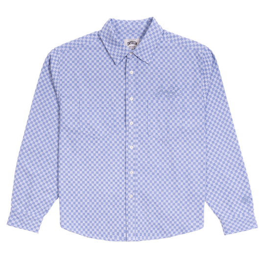 Script Logo Oxford Shirt - Blue Check
