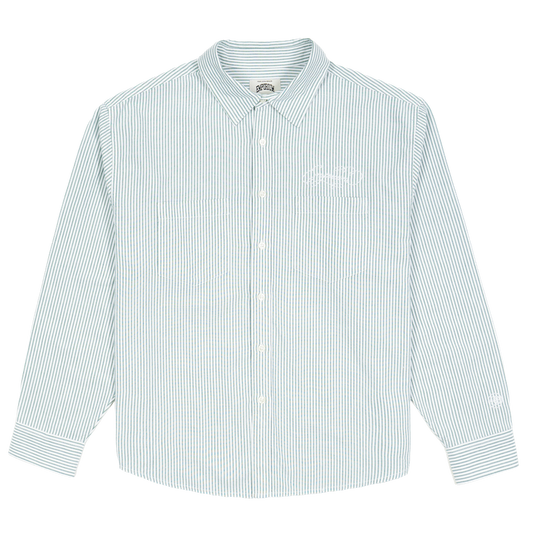Script Logo Oxford Shirt - Green/White