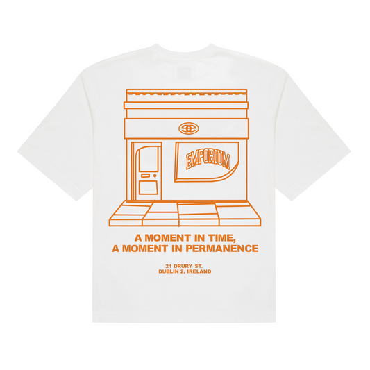 Store Tee - White/Orange