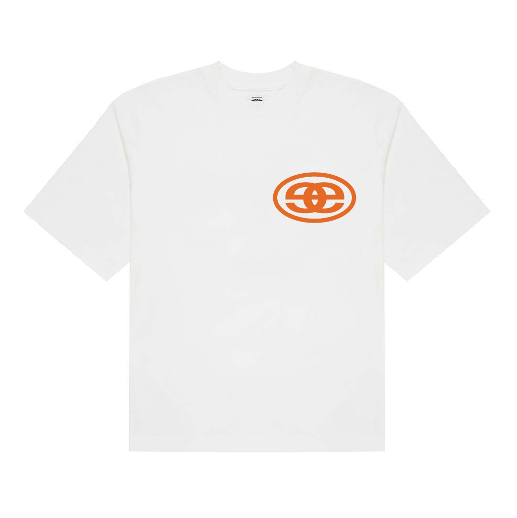 EE Logo Tee - White/Burnt Orange