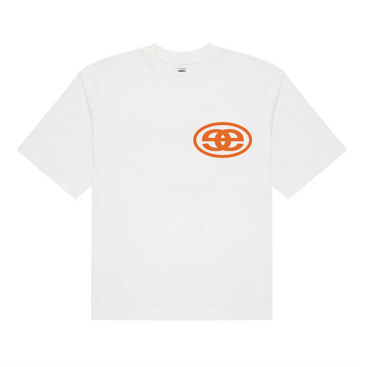 EE Logo Tee - White/Orange