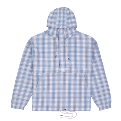 Nylon Packable Anorak - Blue Check