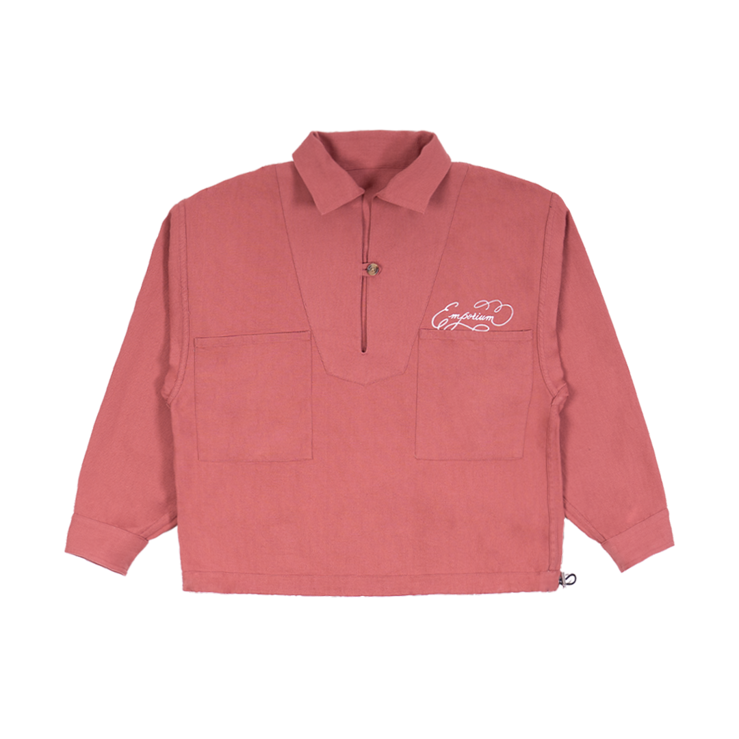 Drill Pullover - Washed Red