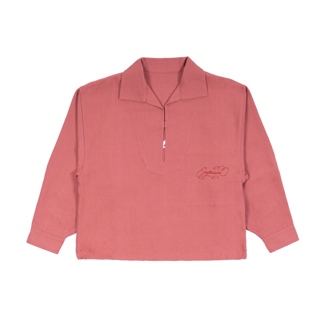 Drill Pullover - Washed Red