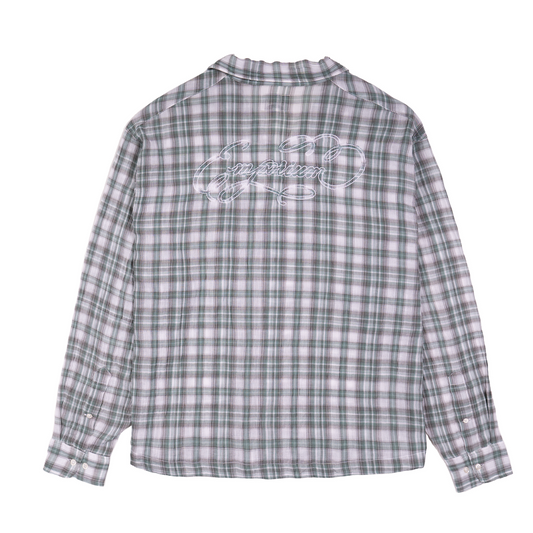 Script Logo Gauze Shirt - White/Green