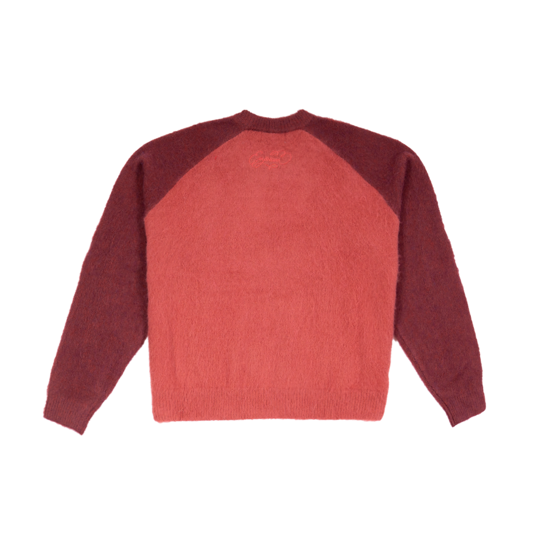 Arc Logo Mohair - Red/Burgundy
